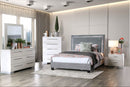 Drew Contemporary Flannelette Platform Bed in Full