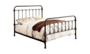 Verdi Contemporary Metal Twin Panel Bed in Dark Bronze