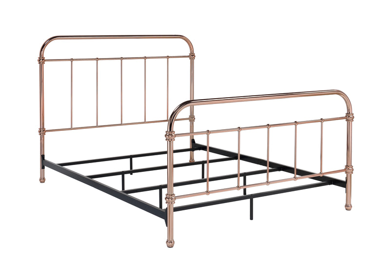 Verona Contemporary Metal Panel Bed in Eastern King