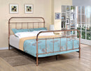 Verona Contemporary Metal Panel Bed in Eastern King