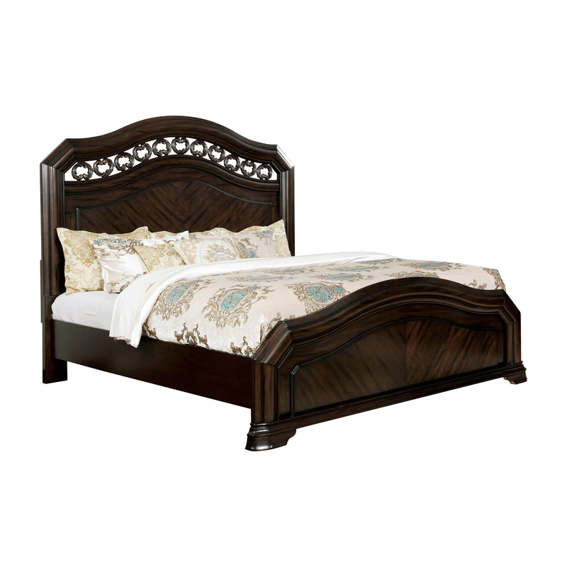 Elles Traditional Solid Wood Panel Bed in California King