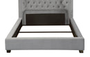 Piklin Transitional Queen Wingback Bed in Gray