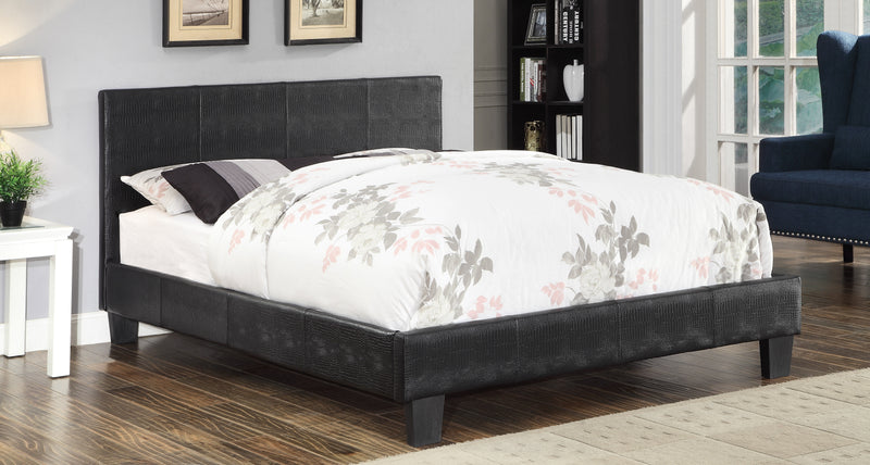 Carrie Contemporary Faux Leather Platform Bed