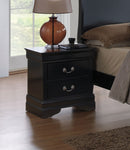 Corella Transitional Nightstand in Black