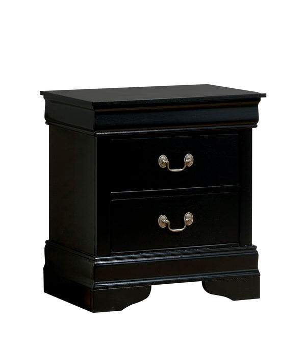 Corella Transitional Nightstand in Black