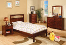 Mellie Transitional Solid Wood Twin Platform Bed in Cherry