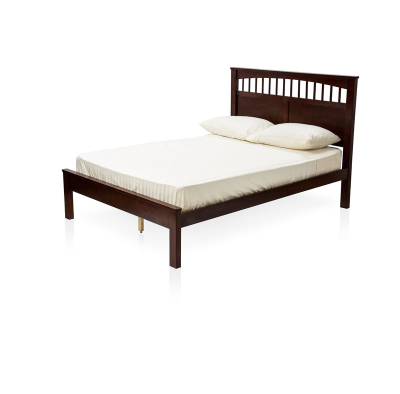 Mellie Transitional Solid Wood Twin Platform Bed in Cherry
