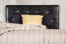 Ervin Contemporary Faux Leather Tufted Headboard in Full/Queen