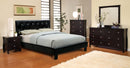 Ervin Contemporary Faux Leather Tufted Headboard in Full/Queen