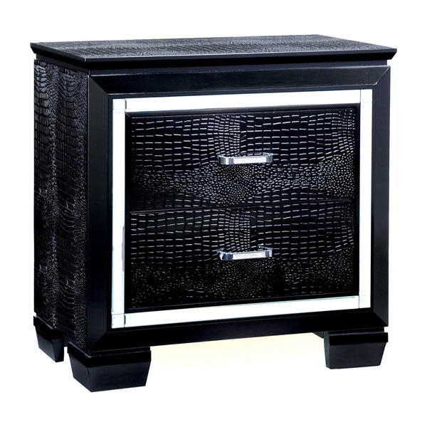 Balitoria Contemporary 2-Drawer Nightstand in Black