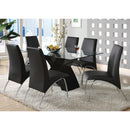 Bectel Contemporary Padded Side Chairs in Black (Set of 2)