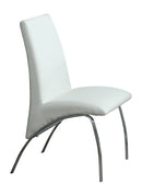 Bectel Contemporary Padded Side Chairs in White (Set of 2)