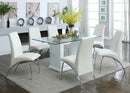 Bectel Contemporary Padded Side Chairs in White (Set of 2)