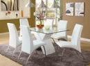Bectel Contemporary Padded Side Chairs in White (Set of 2)