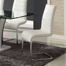 Rayna Contemporary Tufted Back Side Chairs in White (Set of 2)