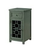 Reims Transitional Multi-Storage End Table in Antique Teal