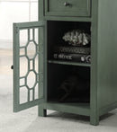 Reims Transitional Multi-Storage End Table in Antique Teal