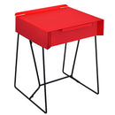 Erika Mid-Century Modern 1-Drawer End Table in Red