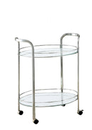 Vivienne Contemporary 2-Shelf Serving Cart