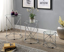 Nikova Glass Top 3-Piece Nesting Tables