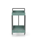 Lackomb 2-Shelf Serving Cart in Antique Blue