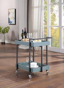 Lackomb 2-Shelf Serving Cart in Antique Blue