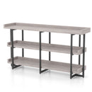 Lackomb 3-Shelf Console Table in Antique Gray
