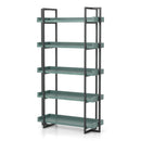Lackomb 5-Shelf Bookshelf in Antique Blue