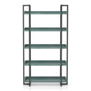 Lackomb 5-Shelf Bookshelf in Antique Blue