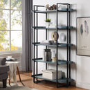 Lackomb 5-Shelf Bookshelf in Antique Blue