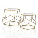 Boris 2-Piece Nesting Tables in Gold