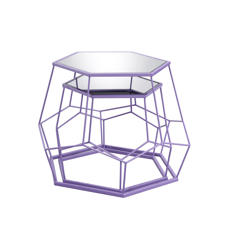 Boris 2-Piece Nesting Tables in Purple