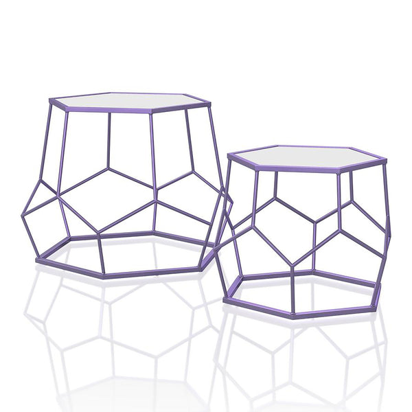 Boris 2-Piece Nesting Tables in Purple