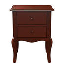 Annie Traditional 2-Drawer Nightstand in Espresso