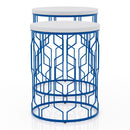 Vereira 2-Piece Nesting Tables in Blue Coating