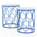 Vereira 2-Piece Nesting Tables in Blue Coating