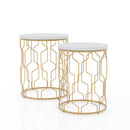 Vereira 2-Piece Nesting Tables in Gold Coating