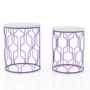 Vereira 2-Piece Nesting Tables in Purple Coating