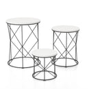 Nikova 3-Piece Nesting Tables in White