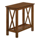 Quint 1-Shelf Side Table in Medium Oak
