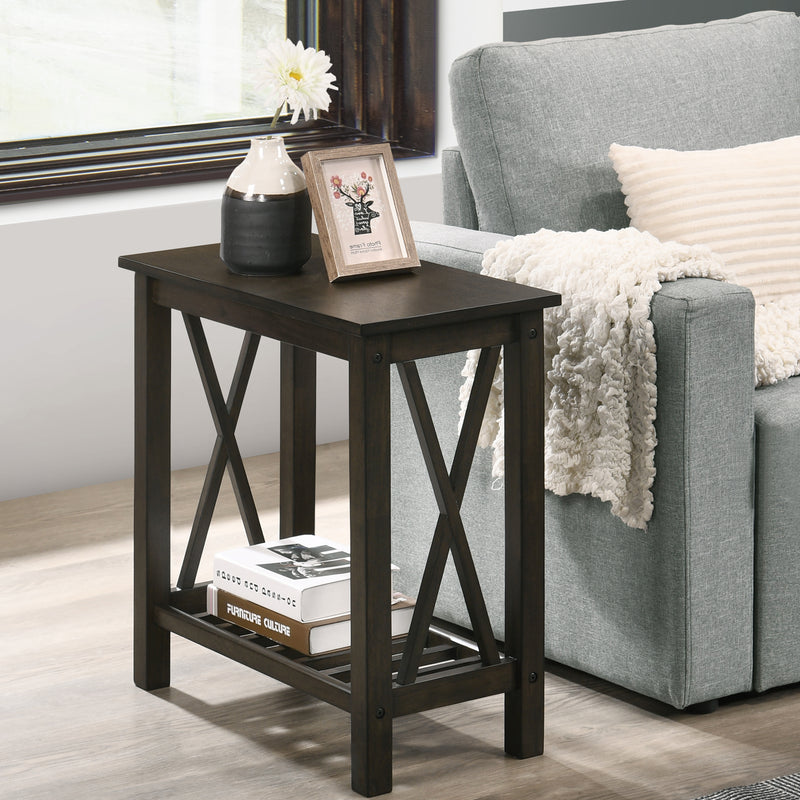 Quint 1-Shelf Side Table in Dark Gray