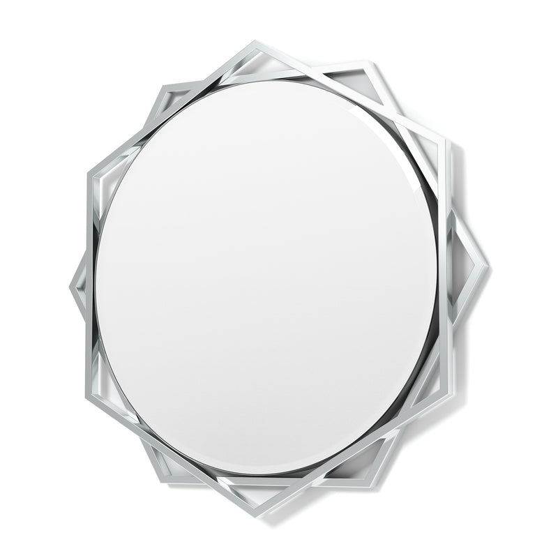 Sunburst Contemporary Sunburst Mirror in Chrome
