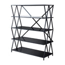 Vorsko Large 5-Shelf Bookcase in Black