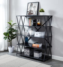 Vorsko Large 5-Shelf Bookcase in Black