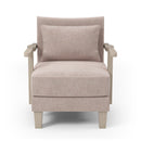 Jalfre Transitional Upholstered Accent Chair in Beige