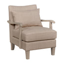 Jalfre Transitional Upholstered Accent Chair in Beige