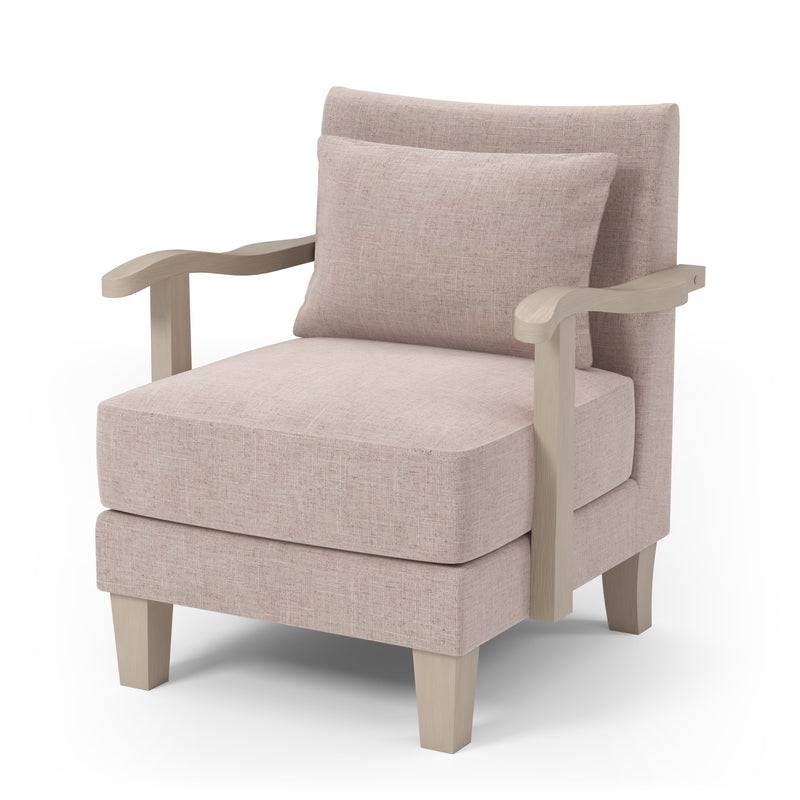 Jalfre Transitional Upholstered Accent Chair in Beige