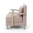 Jalfre Transitional Upholstered Accent Chair in Beige