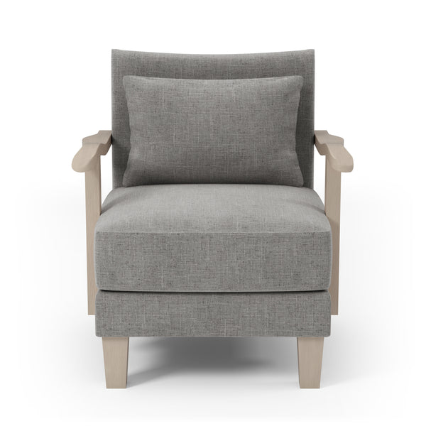 Jalfre Transitional Upholstered Accent Chair in Gray