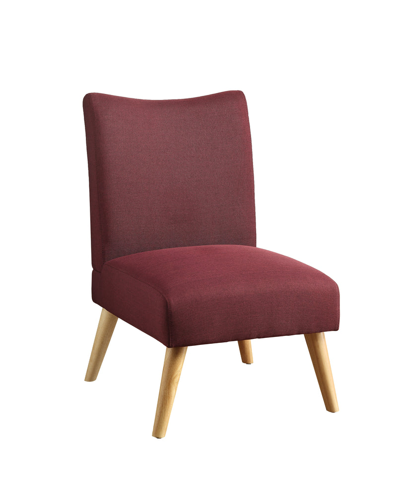 Limoges Mid-Century Modern Upholstered Accent Chair in Purple